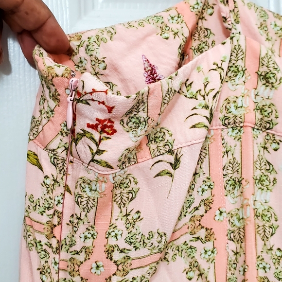 Aguabendita Women's Dainty Floral Light Pink Flowy Sun Dress sz XXL Pink - Picture 9 of 10